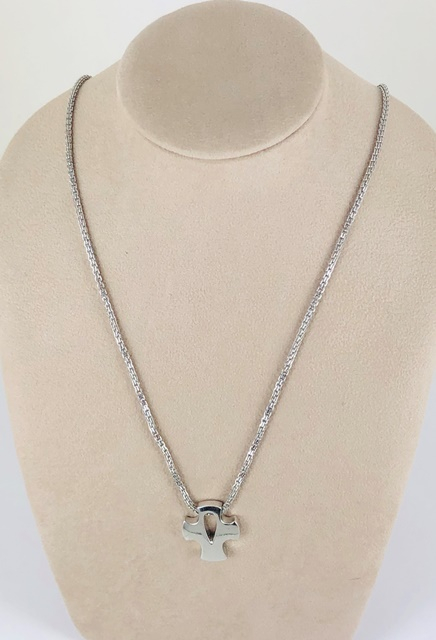 Collana Girocollo Donna Yumilok In Argento Sterling 925 Con Ciondolo Croce E Catena Estensibile – Regalo Con Sacchetto In Velluto