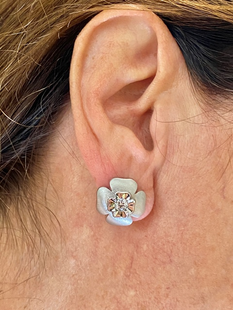 Orecchini A Quadrifoglio In Argento 925 Con Zirconi – Portafortuna Eleganti Per Donna