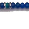 Elegante bracciale da uomo composto da una catena in acciaio con perle in pietra naturale