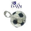 Ciondolo a forma di pallone da calcio in argento 925.