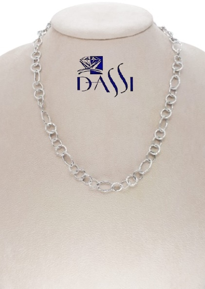Collana In Oro Bianco 14K A Grano Rotondo - Spessore 1.5mm - Lunghezze Disponibili 40,6cm, 55,9cm, 61cm, 76,2cm - Con Moschettone