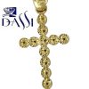 CROCE IN ORO GIALLO O BIANCO 18KT,  DOUBLE FACE,
