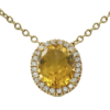 Girocollo in oro giallo 18kt  De Lazzari con diamanti e topazio