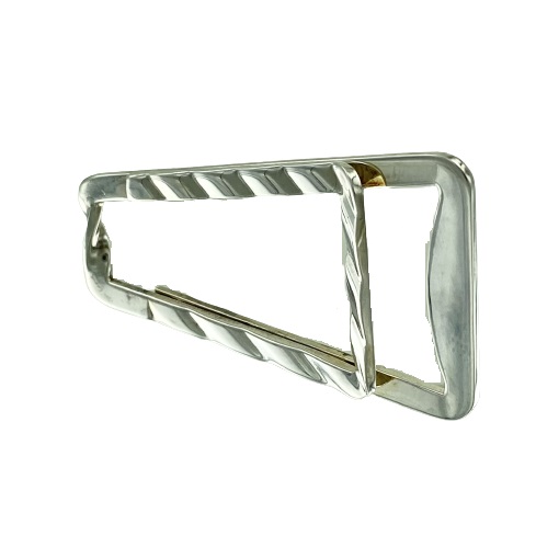 Ashton And Finch Fermasoldi Portabanconote In Acciaio Inossidabile Per Agricoltori - Regalo Originale Uomo Con Sacchetto In Velluto - Argento