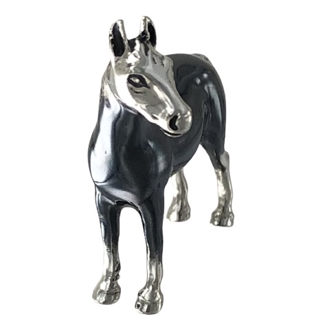 MATERIA Orecchini A Forma Di Cavallo In Argento Sterling 925 Fatti A Mano - Anticati E Ossidati, In Scatola Portagioie