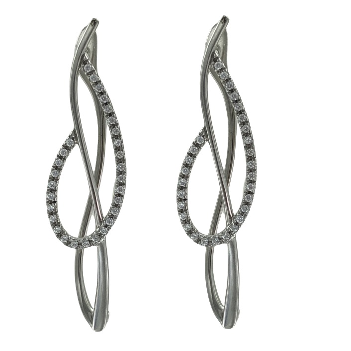 Misis Orecchini Donna A Stella Con Zirconi E Perla Di Fiume – Argento Placcato Oro 18kt, Made In Italy, Ipoallergenici, Taglia MEDIUM, Confezione Regalo