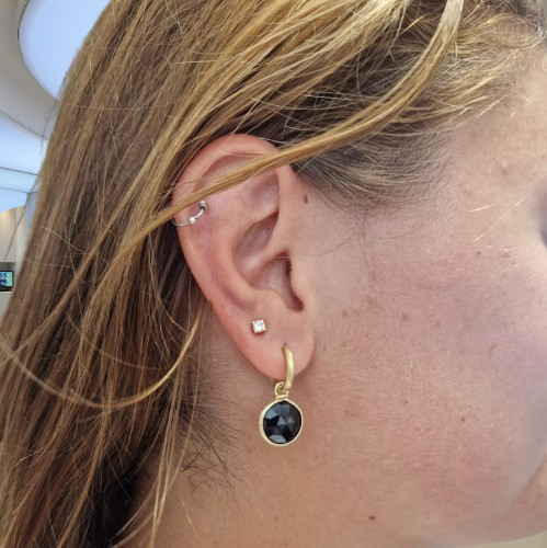 Orecchini A Cerchio Con Ametista Per Bambine E Donne – Argento 925 – Gioielli CUOKA MIRACLE, Pietra Rotonda 6 Mm