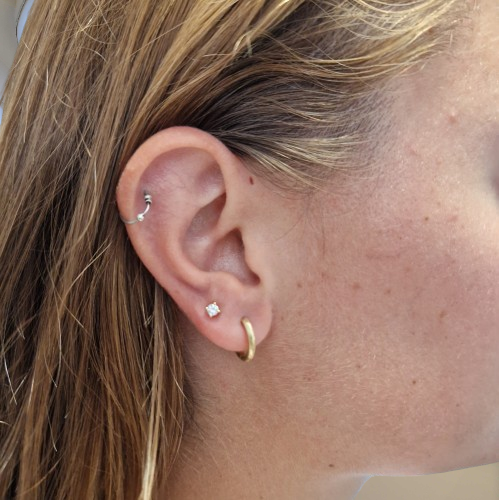 Orecchini A Cerchio Con Ametista Per Bambine E Donne – Argento 925 – Gioielli CUOKA MIRACLE, Pietra Rotonda 6 Mm